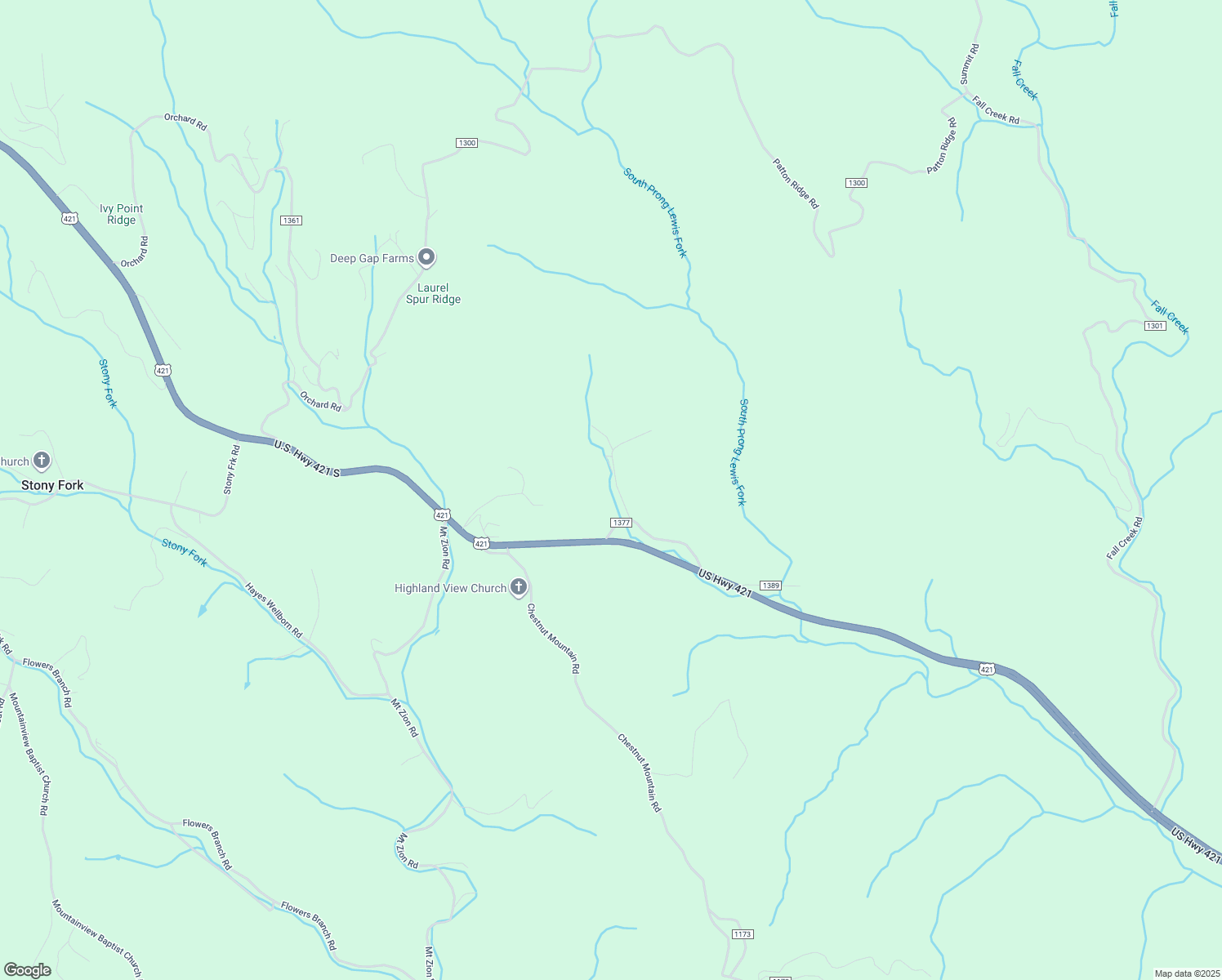 map of restaurants, bars, coffee shops, grocery stores, and more near 193 Shannon Court in Wilkes County