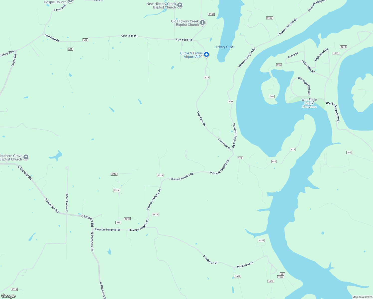 map of restaurants, bars, coffee shops, grocery stores, and more near 14301 Vine Road in Springdale