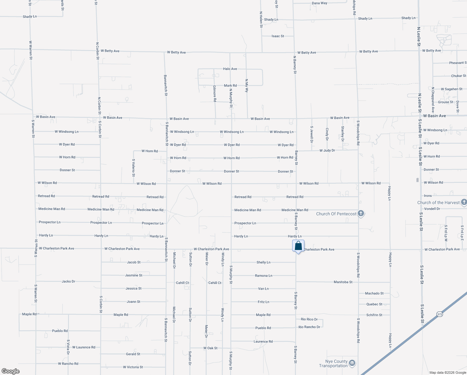 map of restaurants, bars, coffee shops, grocery stores, and more near 3481 W Wilson Rd in Pahrump