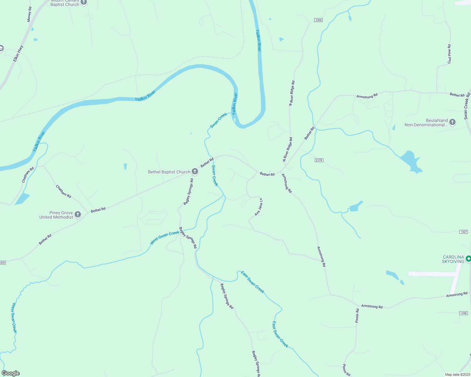 map of restaurants, bars, coffee shops, grocery stores, and more near 234 Ava Jane Lane in Jonesville