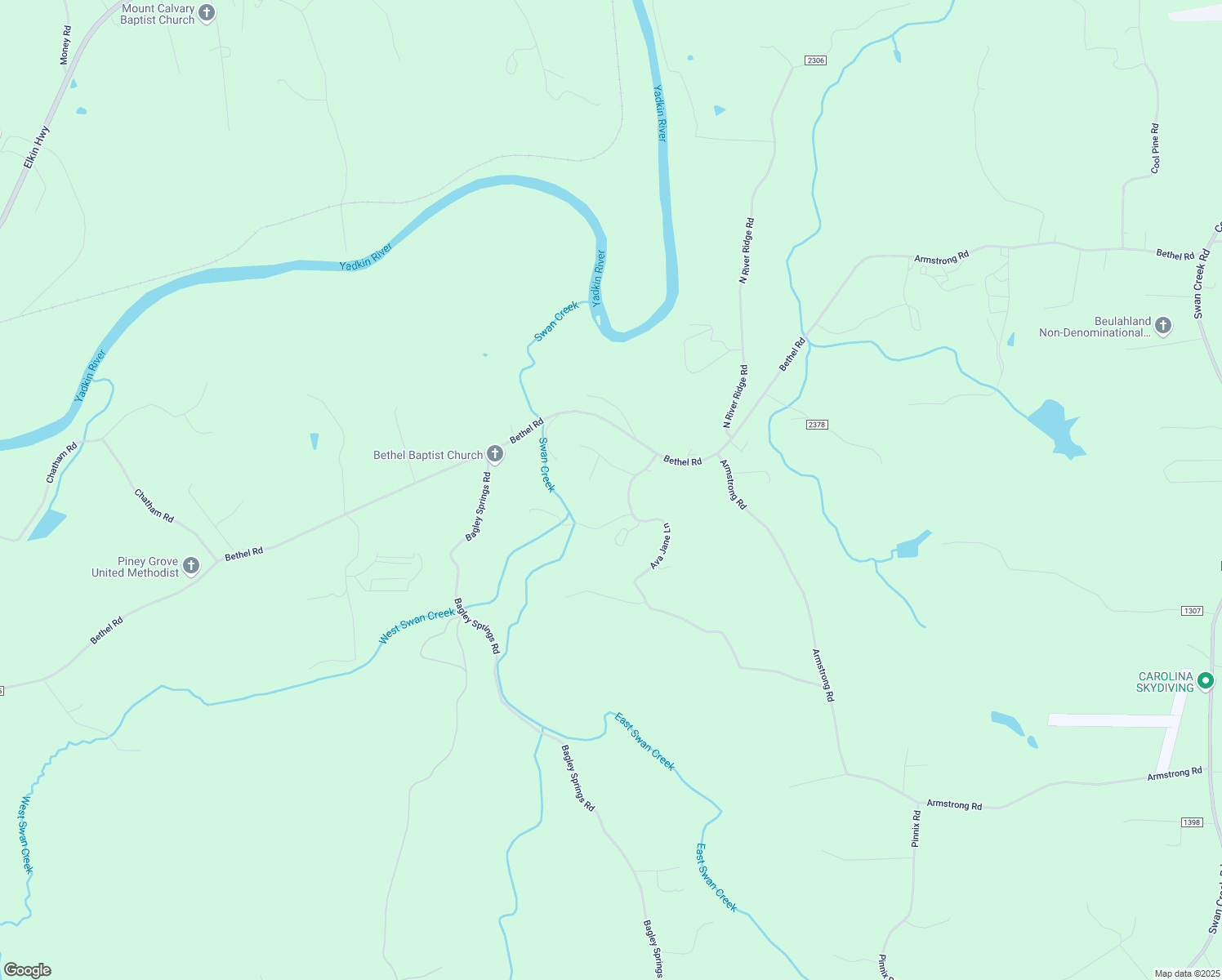 map of restaurants, bars, coffee shops, grocery stores, and more near 234 Ava Jane Lane in Jonesville