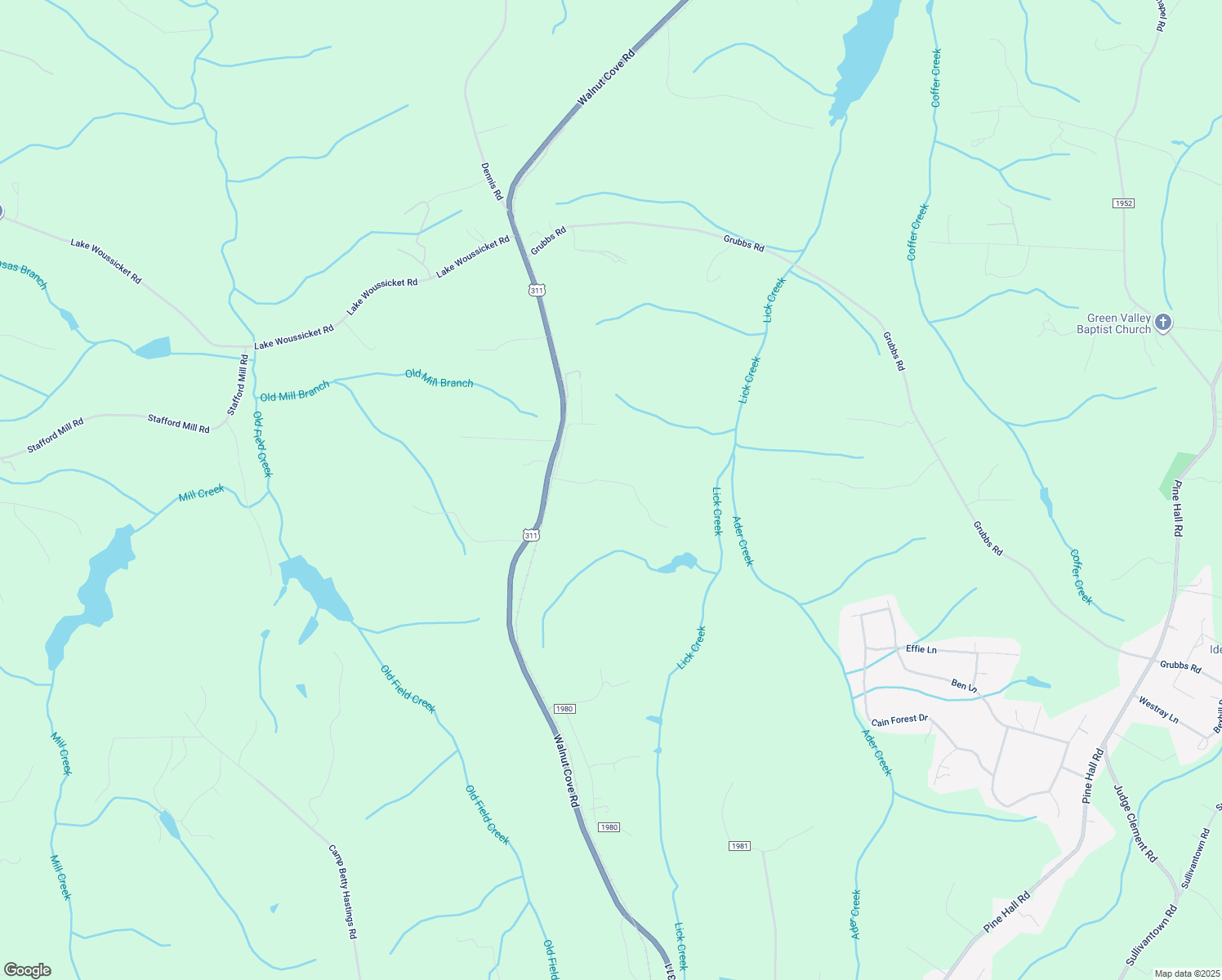map of restaurants, bars, coffee shops, grocery stores, and more near 930 Waggoner Neal Road in Walkertown