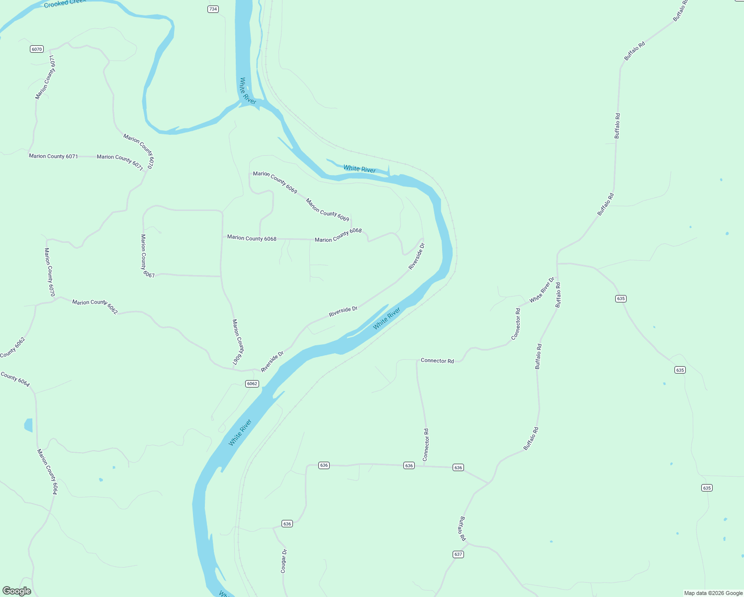 map of restaurants, bars, coffee shops, grocery stores, and more near 57-835 Riverside Drive in Flippin