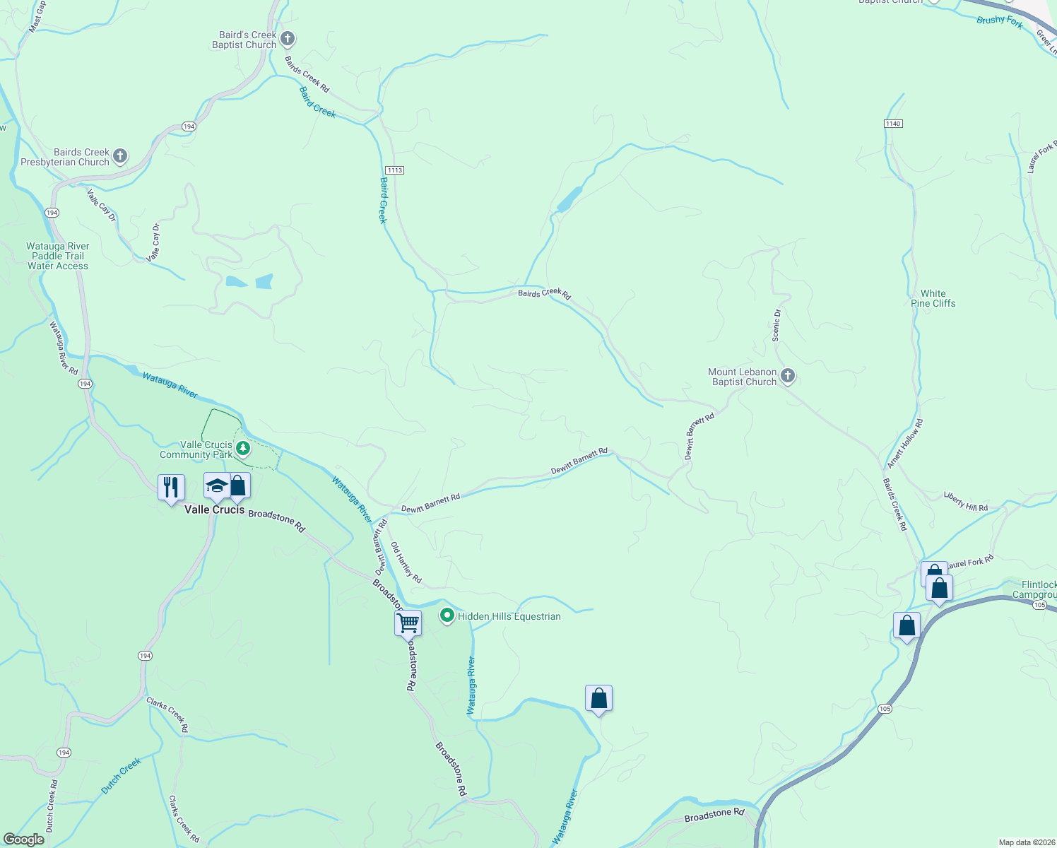 map of restaurants, bars, coffee shops, grocery stores, and more near 129 Lucky Leaf Ln in Vilas