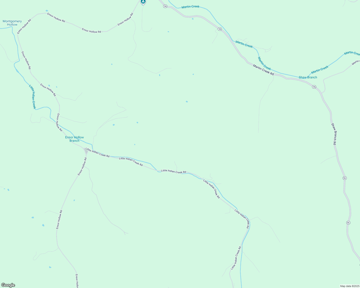 map of restaurants, bars, coffee shops, grocery stores, and more near 2671 Little Indian Creek Road in Buffalo Valley