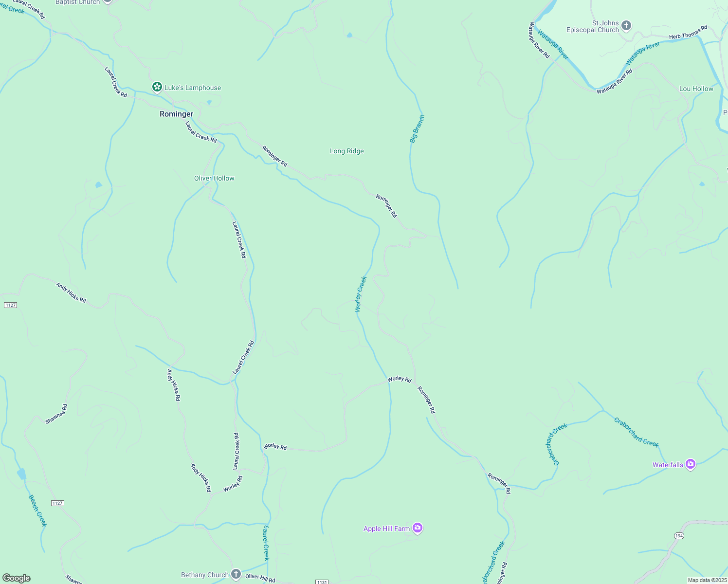 map of restaurants, bars, coffee shops, grocery stores, and more near 166 Charlie Hicks Road in Banner Elk