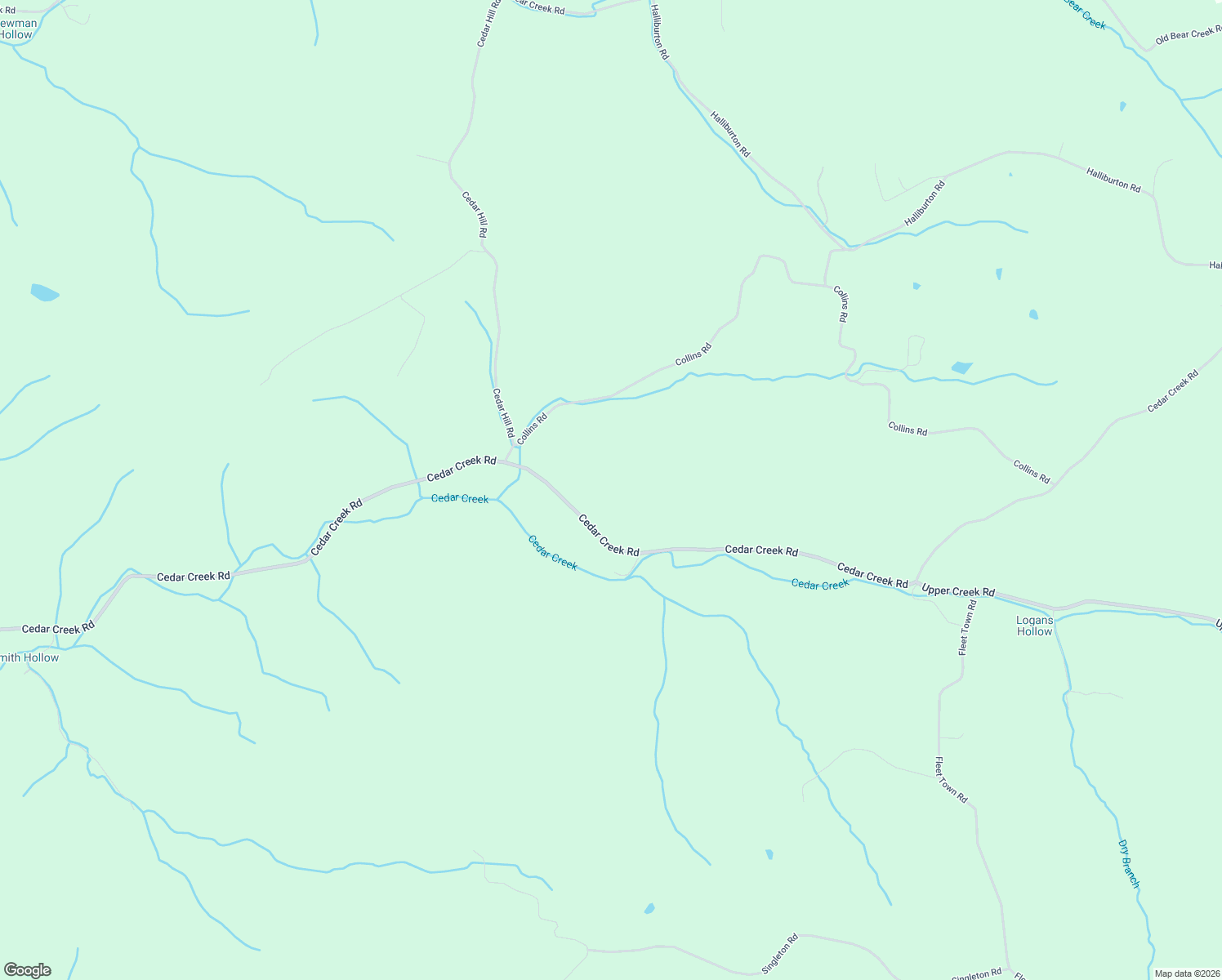map of restaurants, bars, coffee shops, grocery stores, and more near 1732 Cedar Creek Road in Vanleer