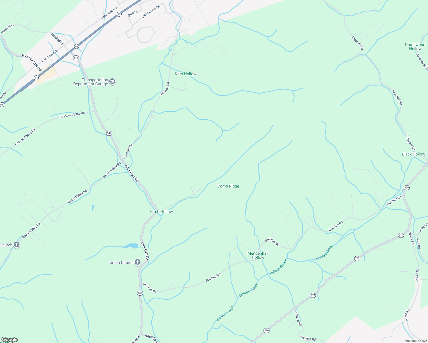 map of restaurants, bars, coffee shops, grocery stores, and more near 201 Birch Hollow Road in Maynardville