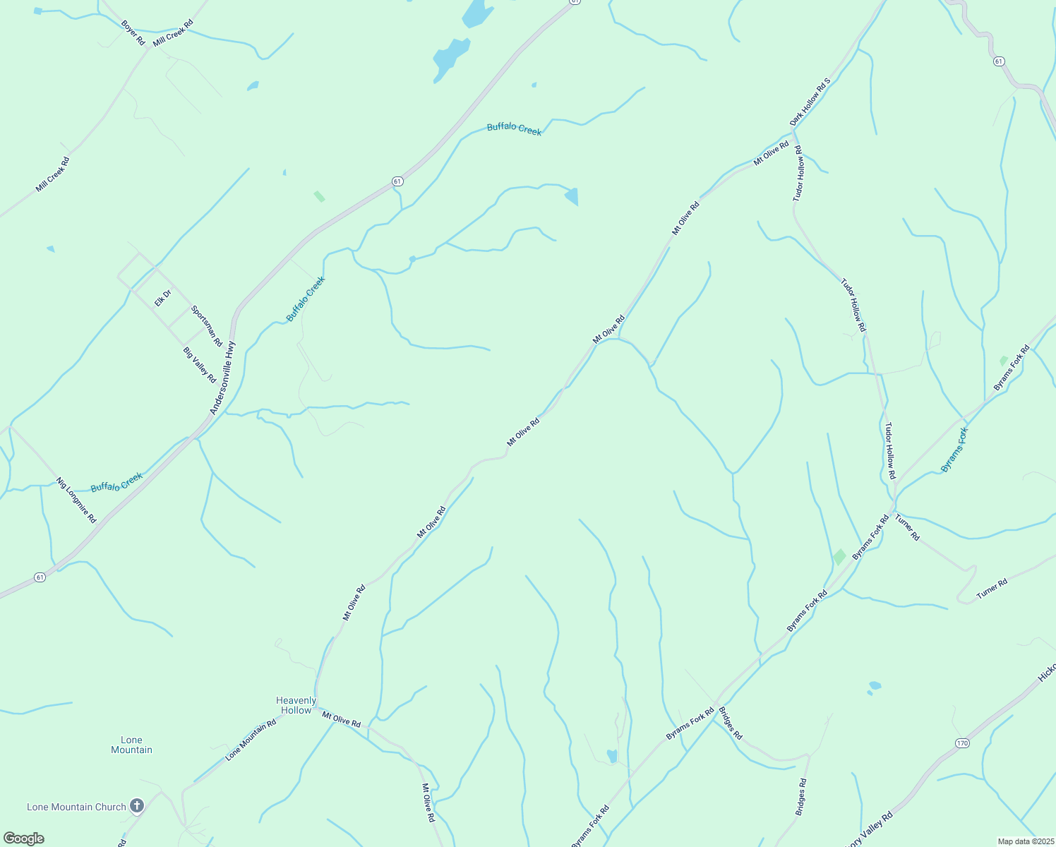 map of restaurants, bars, coffee shops, grocery stores, and more near 673 Mount Olive Road in Andersonville