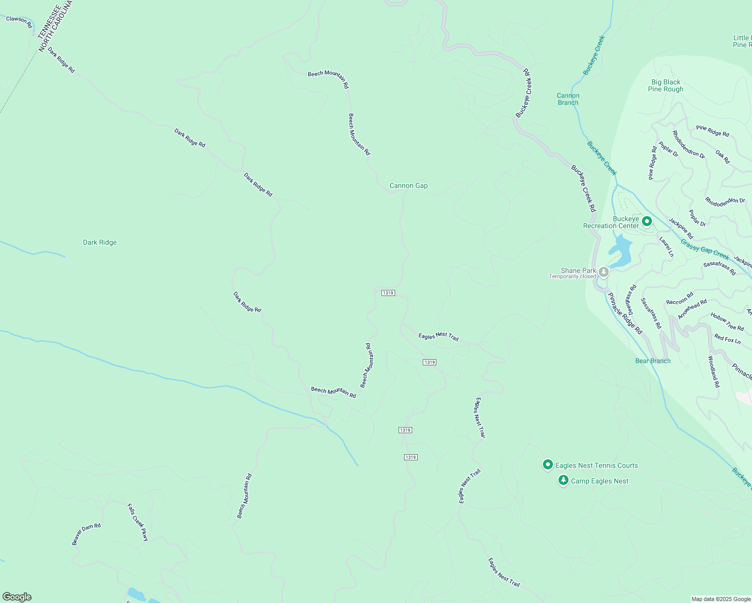 map of restaurants, bars, coffee shops, grocery stores, and more near 2032 Beech Mountain Road in Elk Park