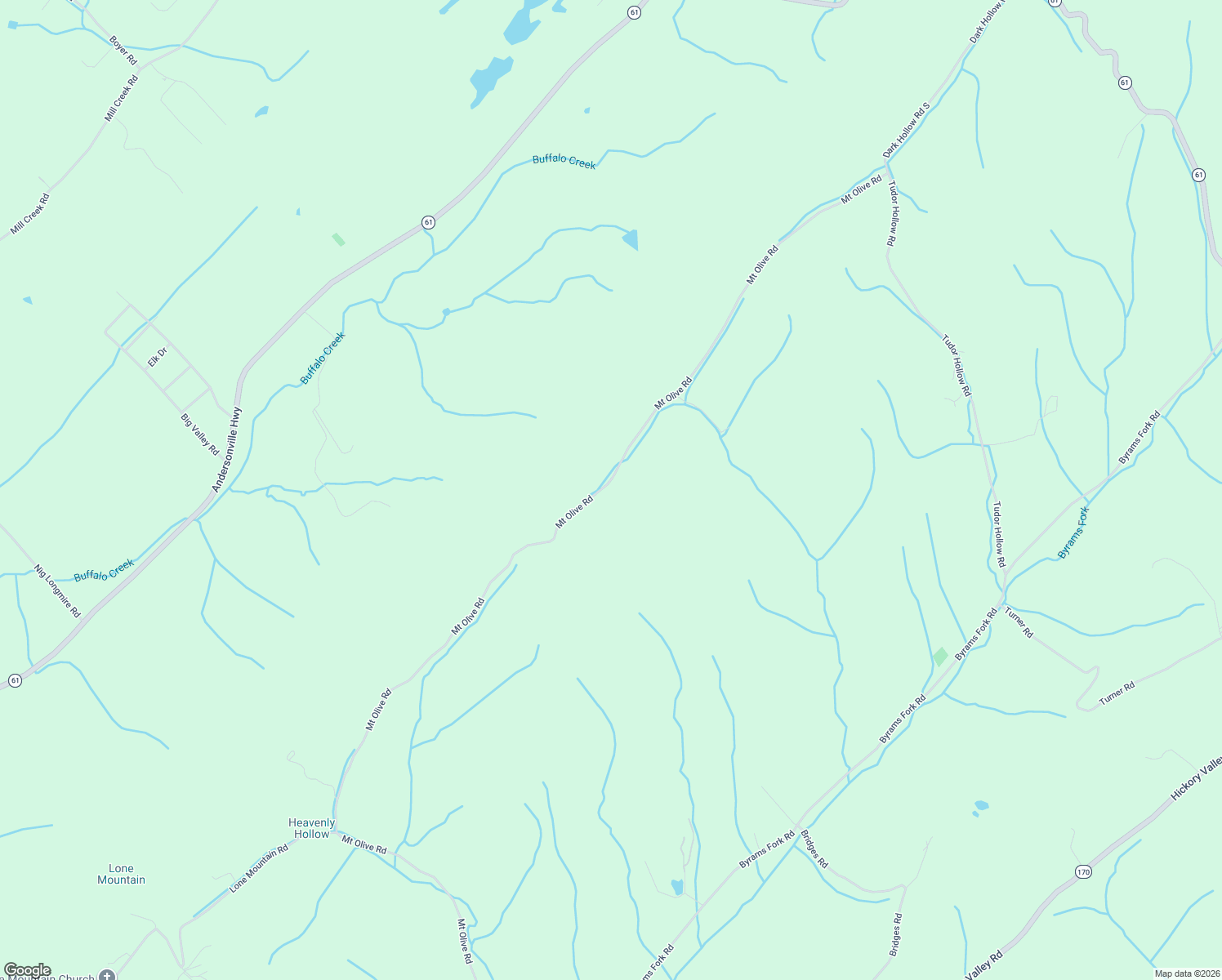 map of restaurants, bars, coffee shops, grocery stores, and more near 698 Mount Olive Road in Andersonville