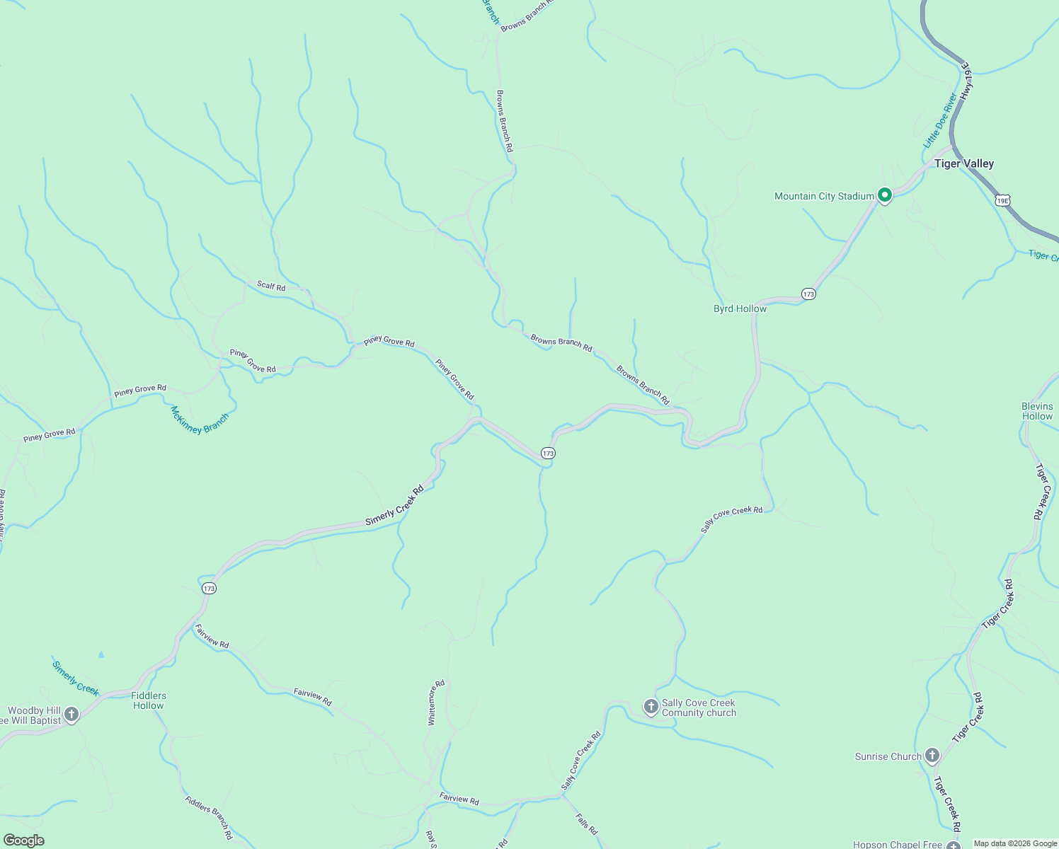 map of restaurants, bars, coffee shops, grocery stores, and more near 700 Simerly Creek Rd in Carter