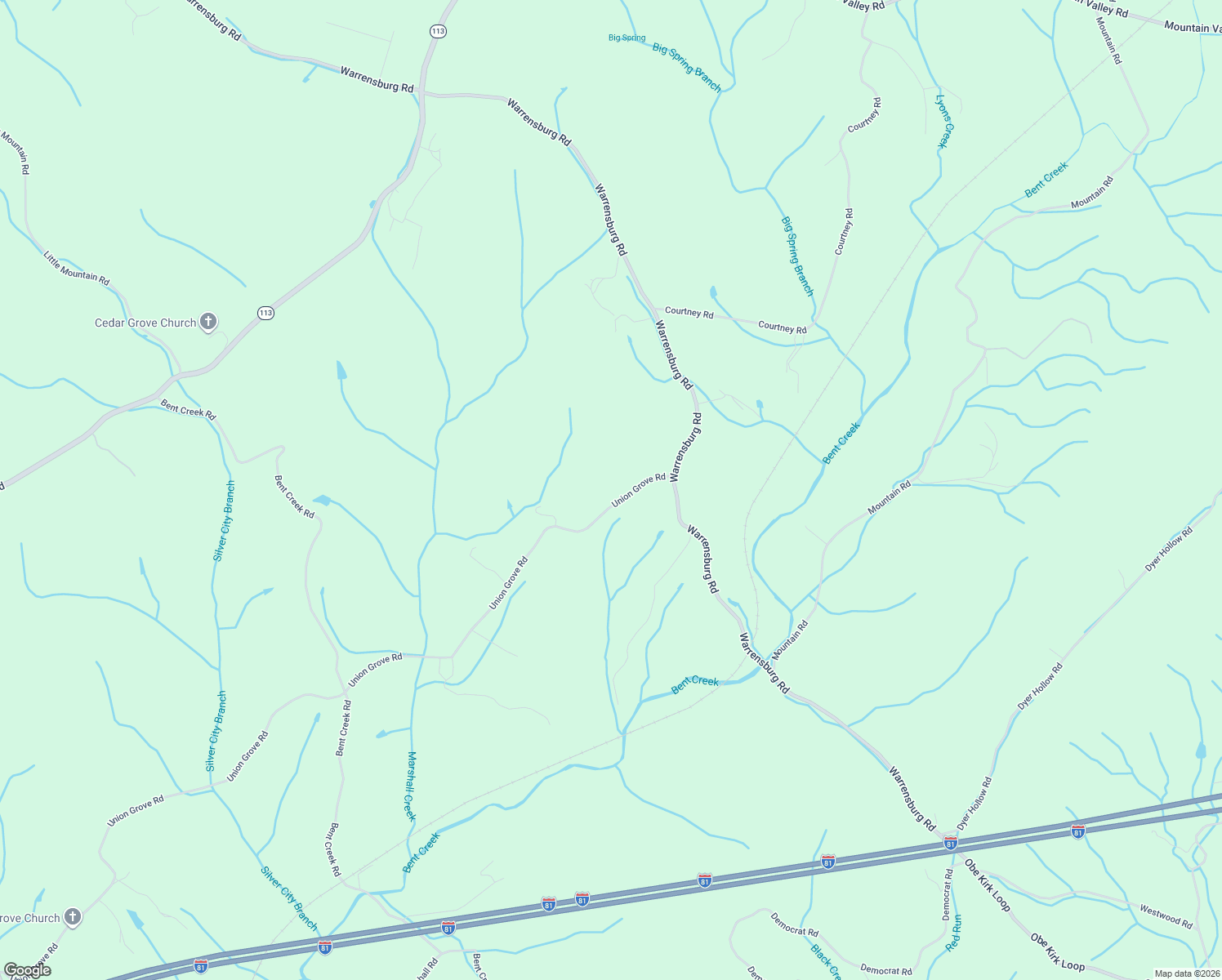 map of restaurants, bars, coffee shops, grocery stores, and more near 5945 Union Grove Road in Russellville