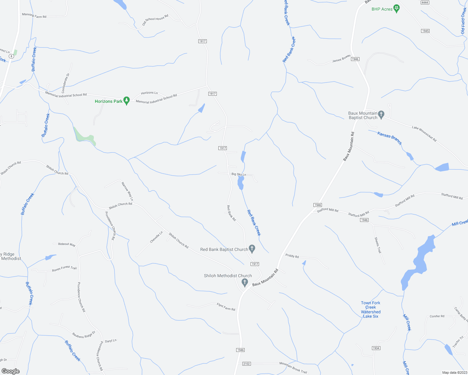 map of restaurants, bars, coffee shops, grocery stores, and more near 6825 Red Bank Road in Germanton