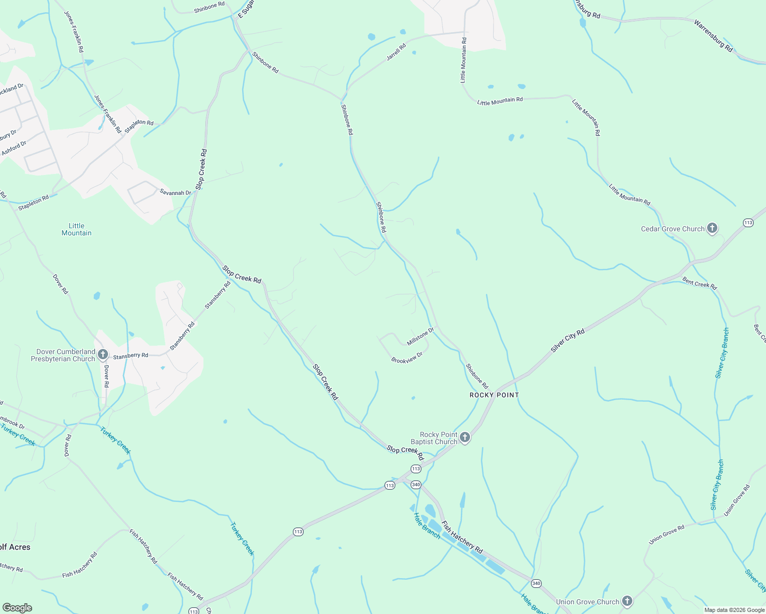 map of restaurants, bars, coffee shops, grocery stores, and more near 1790 Shinbone Rd in Hamblen