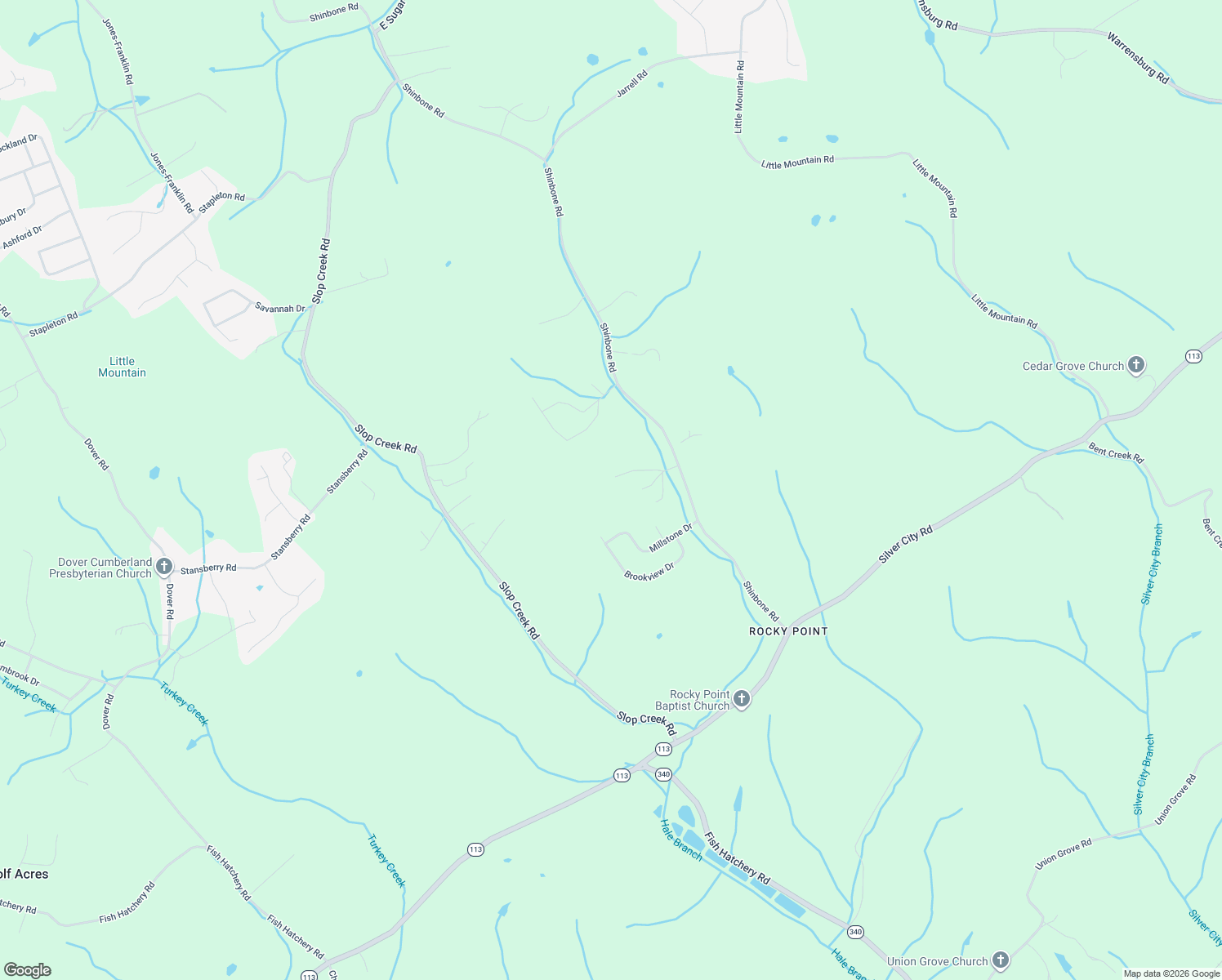map of restaurants, bars, coffee shops, grocery stores, and more near 1790 Shinbone Rd in Hamblen
