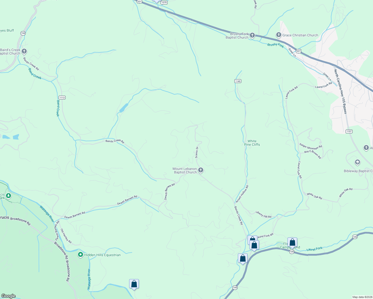 map of restaurants, bars, coffee shops, grocery stores, and more near 1001 Scenic Drive in Vilas
