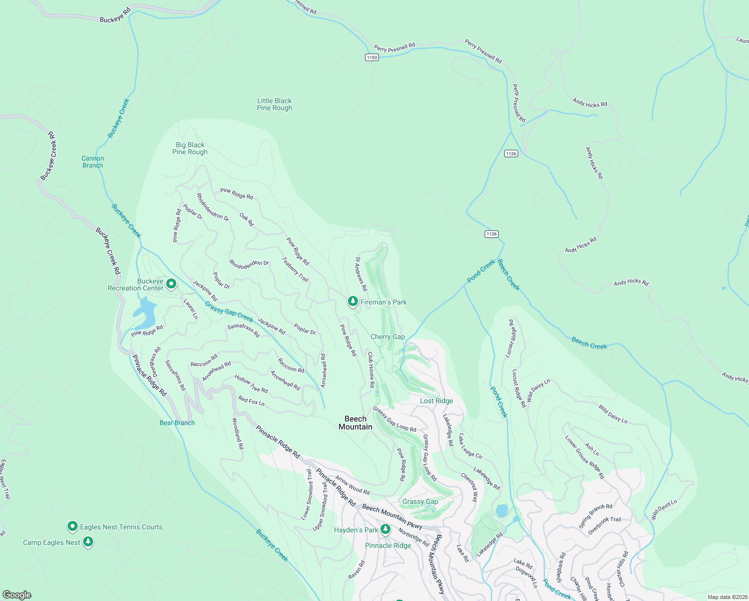 map of restaurants, bars, coffee shops, grocery stores, and more near 508 Saint Andrews Road in Beech Mountain