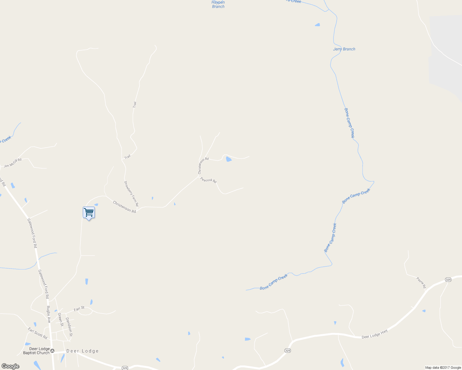 map of restaurants, bars, coffee shops, grocery stores, and more near 153 Peacock Road in Deer Lodge