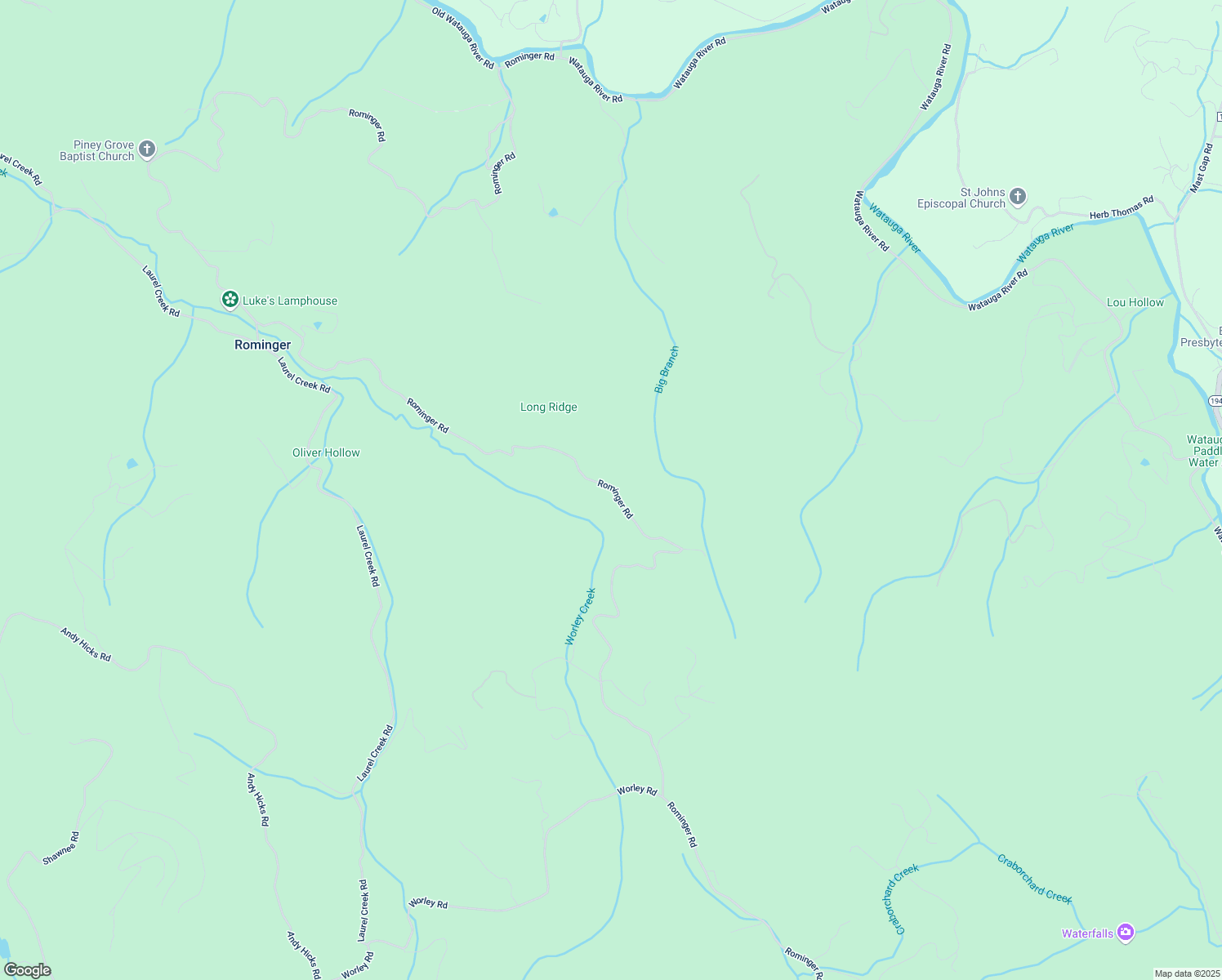 map of restaurants, bars, coffee shops, grocery stores, and more near 2835 Rominger Road in Banner Elk