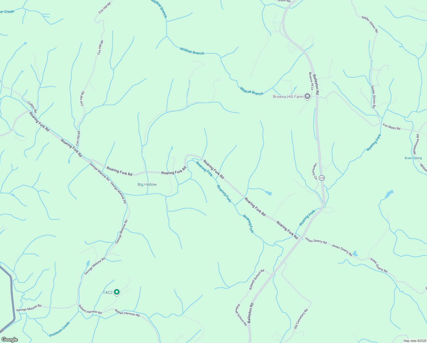 map of restaurants, bars, coffee shops, grocery stores, and more near 925 Roaring Fork Road in Greeneville
