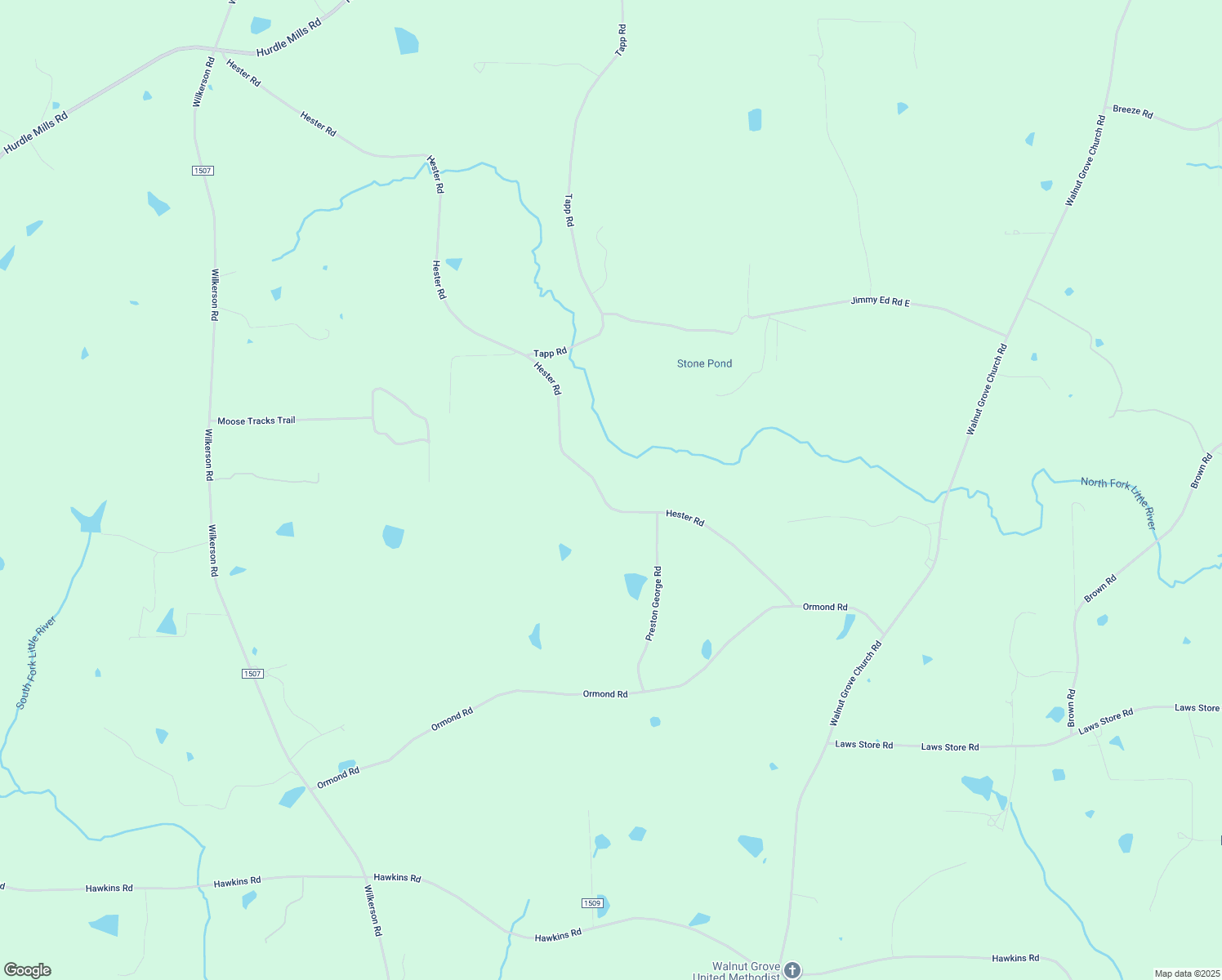 map of restaurants, bars, coffee shops, grocery stores, and more near 8815 Hester Road in Hurdle Mills