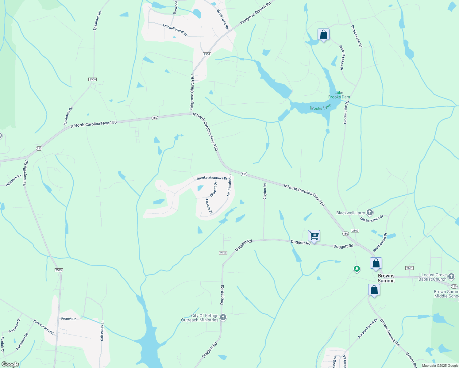 map of restaurants, bars, coffee shops, grocery stores, and more near 8193 McClanahan Drive in Browns Summit