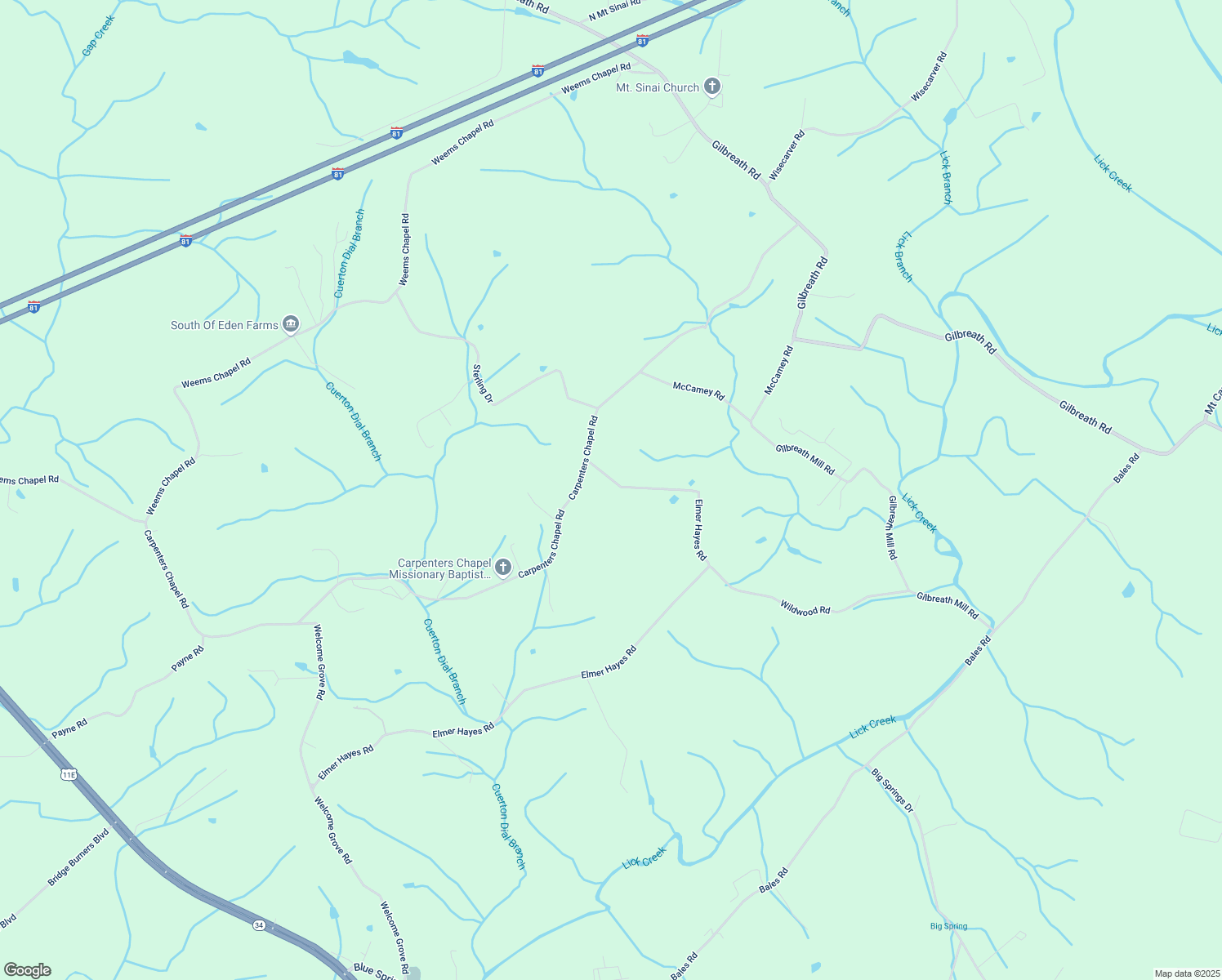 map of restaurants, bars, coffee shops, grocery stores, and more near 1885 Elmer Hayes Rd in Mosheim