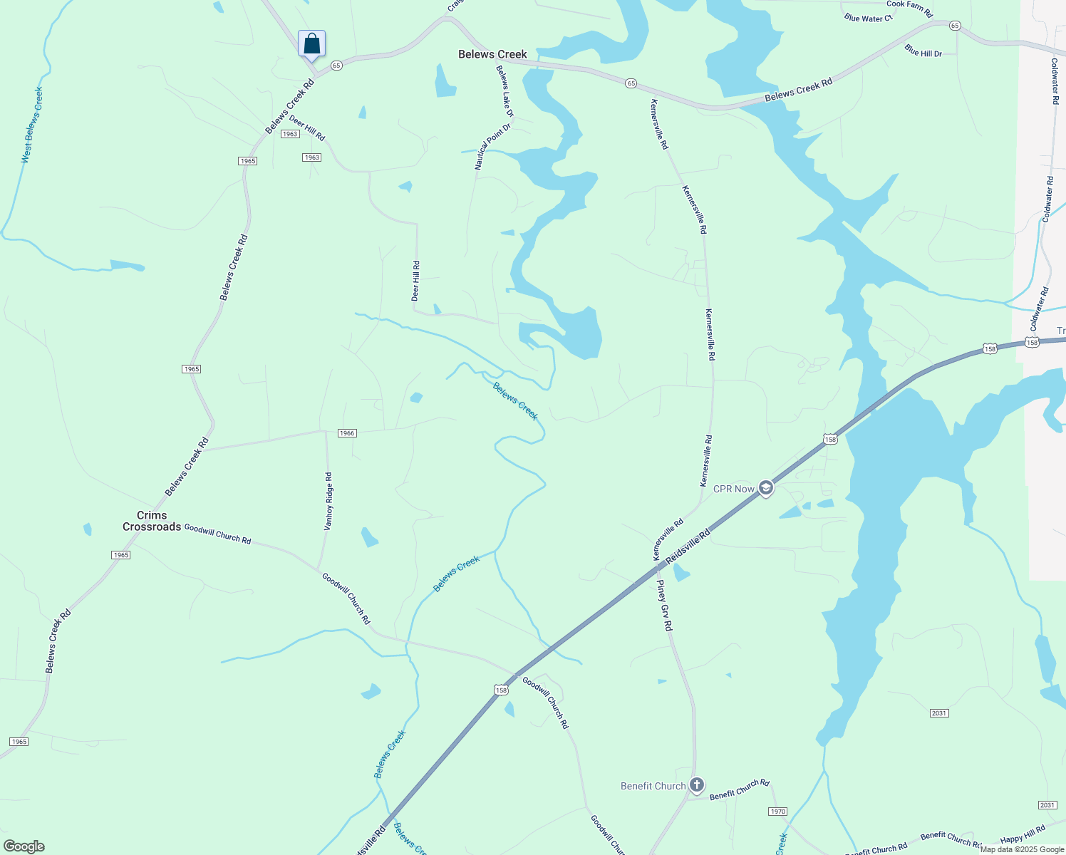 map of restaurants, bars, coffee shops, grocery stores, and more near 8514 Goodwill Church Road in Belews Creek