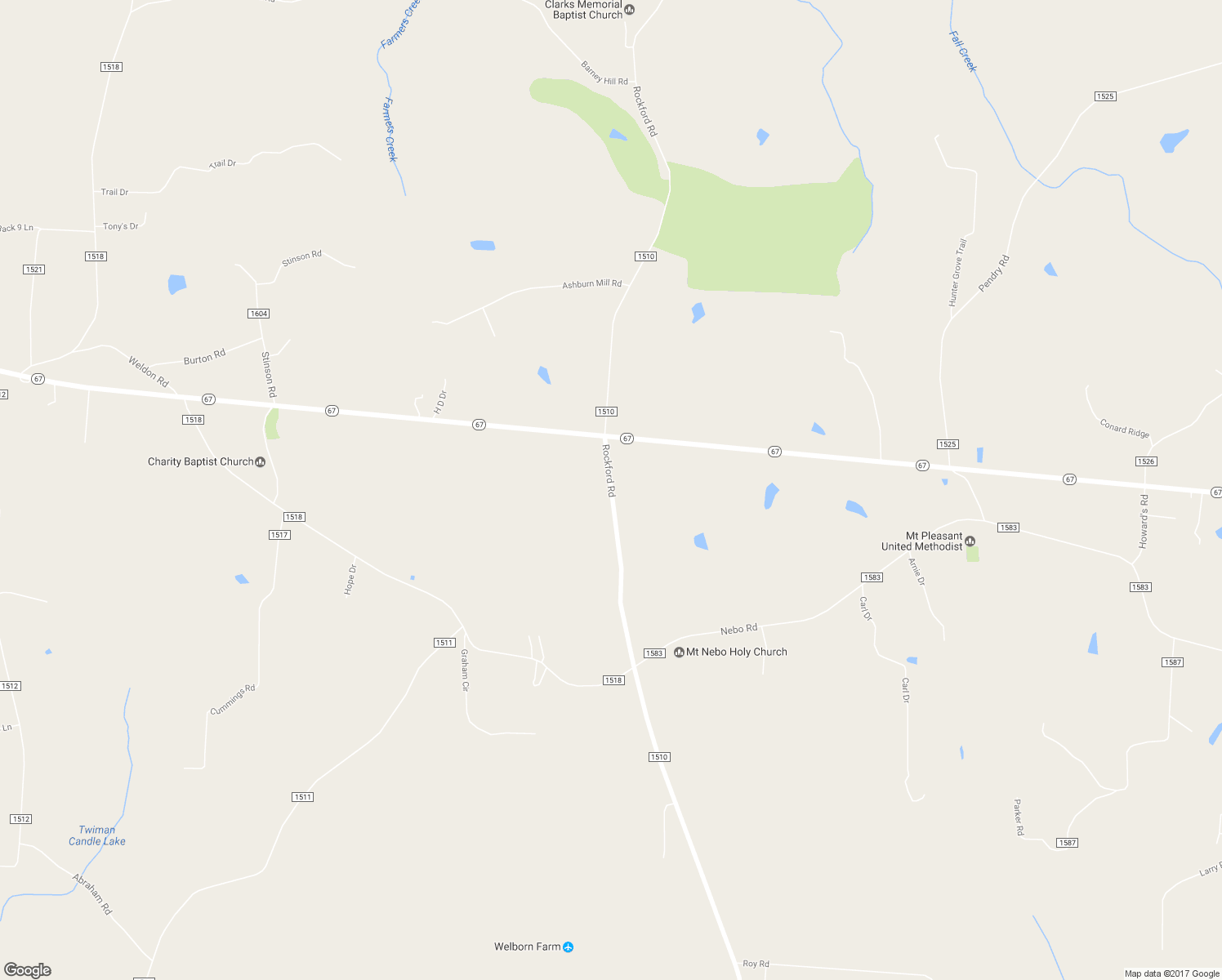 map of restaurants, bars, coffee shops, grocery stores, and more near State Road 1510 in Yadkin County