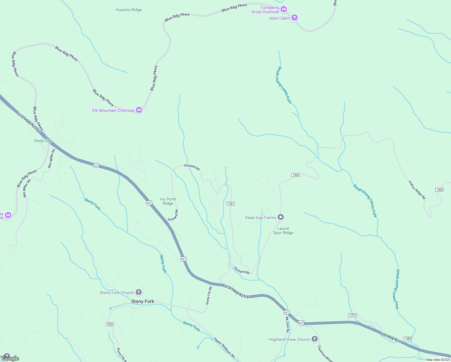 map of restaurants, bars, coffee shops, grocery stores, and more near 135 Echo Point Drive in Watauga County