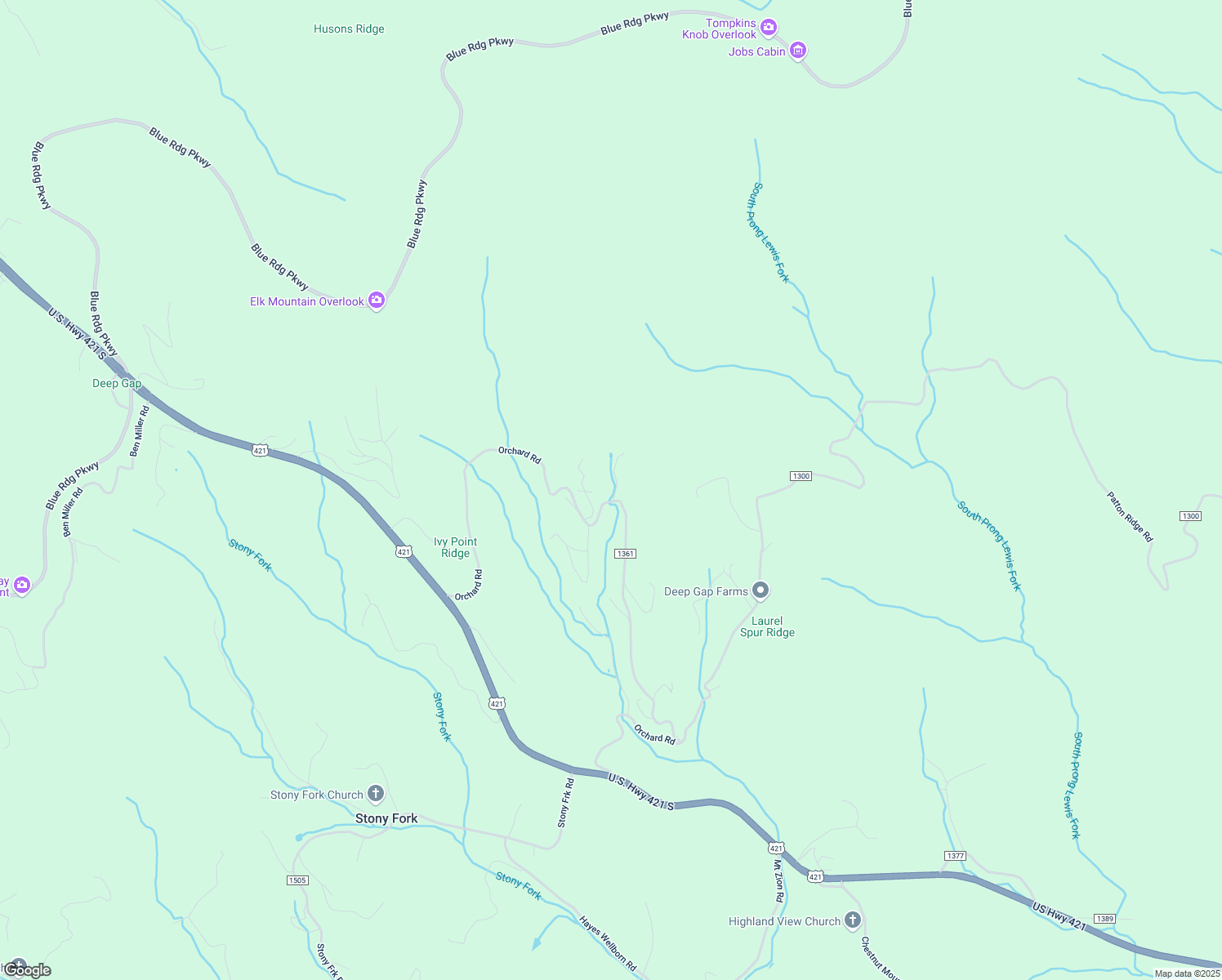 map of restaurants, bars, coffee shops, grocery stores, and more near 135 Echo Point Drive in Watauga County