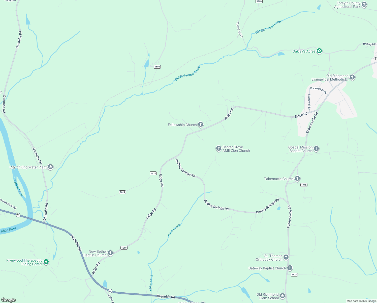 map of restaurants, bars, coffee shops, grocery stores, and more near 7290 Ridge Rd in Tobaccoville
