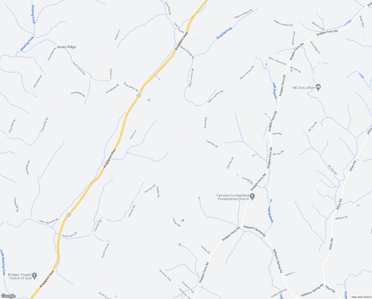 map of restaurants, bars, coffee shops, grocery stores, and more near 1111 Fairview Road in Afton