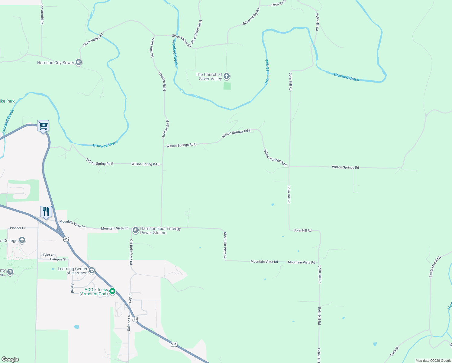 map of restaurants, bars, coffee shops, grocery stores, and more near in Harrison