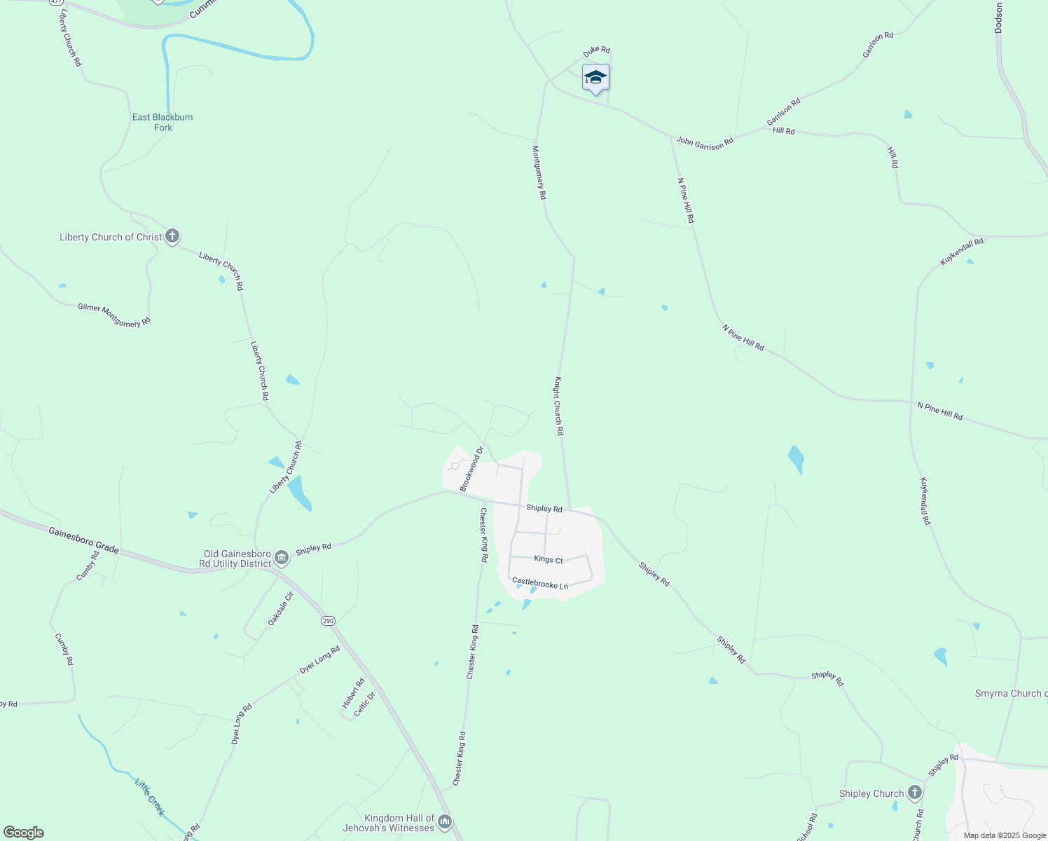 map of restaurants, bars, coffee shops, grocery stores, and more near 3759 Brookwood Drive in Cookeville