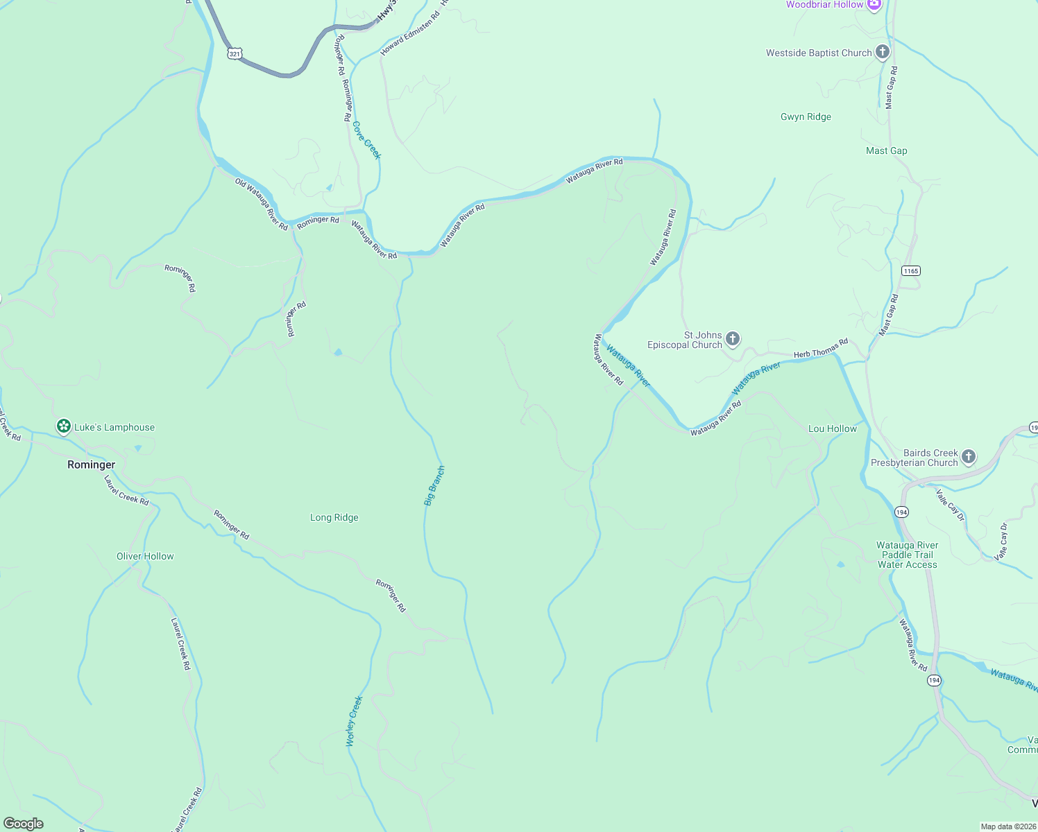 map of restaurants, bars, coffee shops, grocery stores, and more near 171 Tuscany Ridge in Watauga County