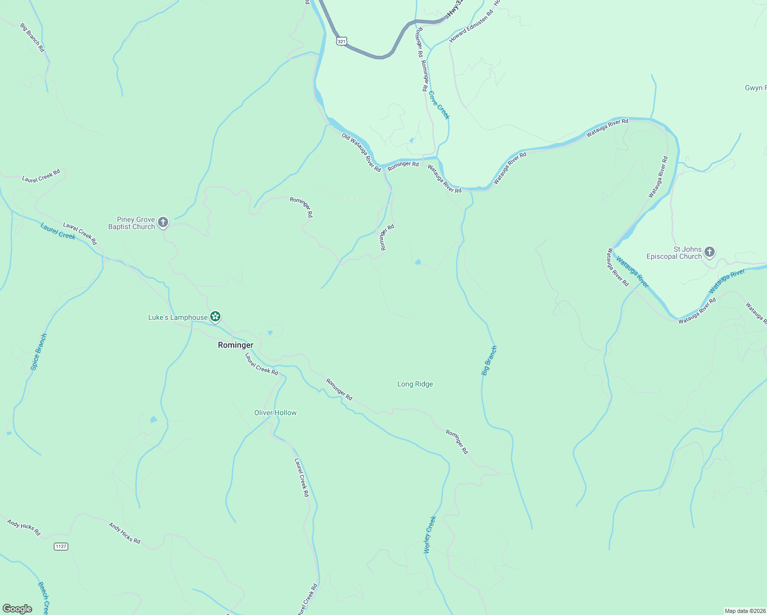 map of restaurants, bars, coffee shops, grocery stores, and more near 344 Bovine Trail in Watauga County