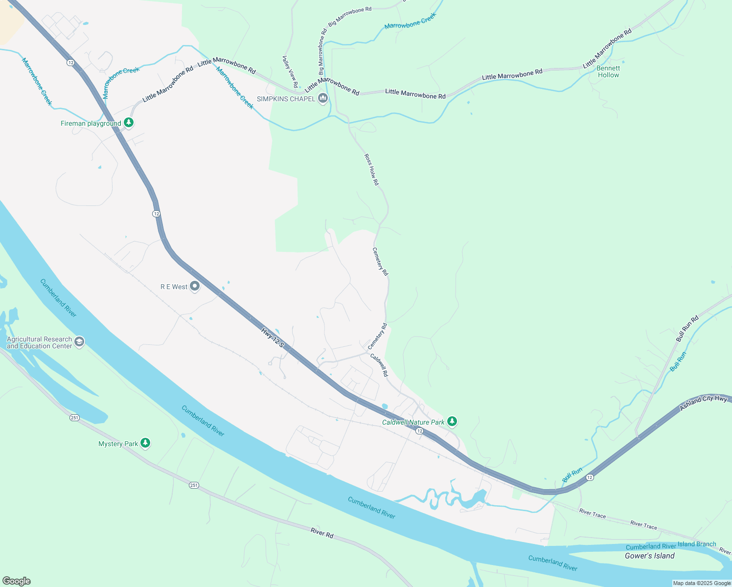 map of restaurants, bars, coffee shops, grocery stores, and more near 109 Patton Court in Ashland City