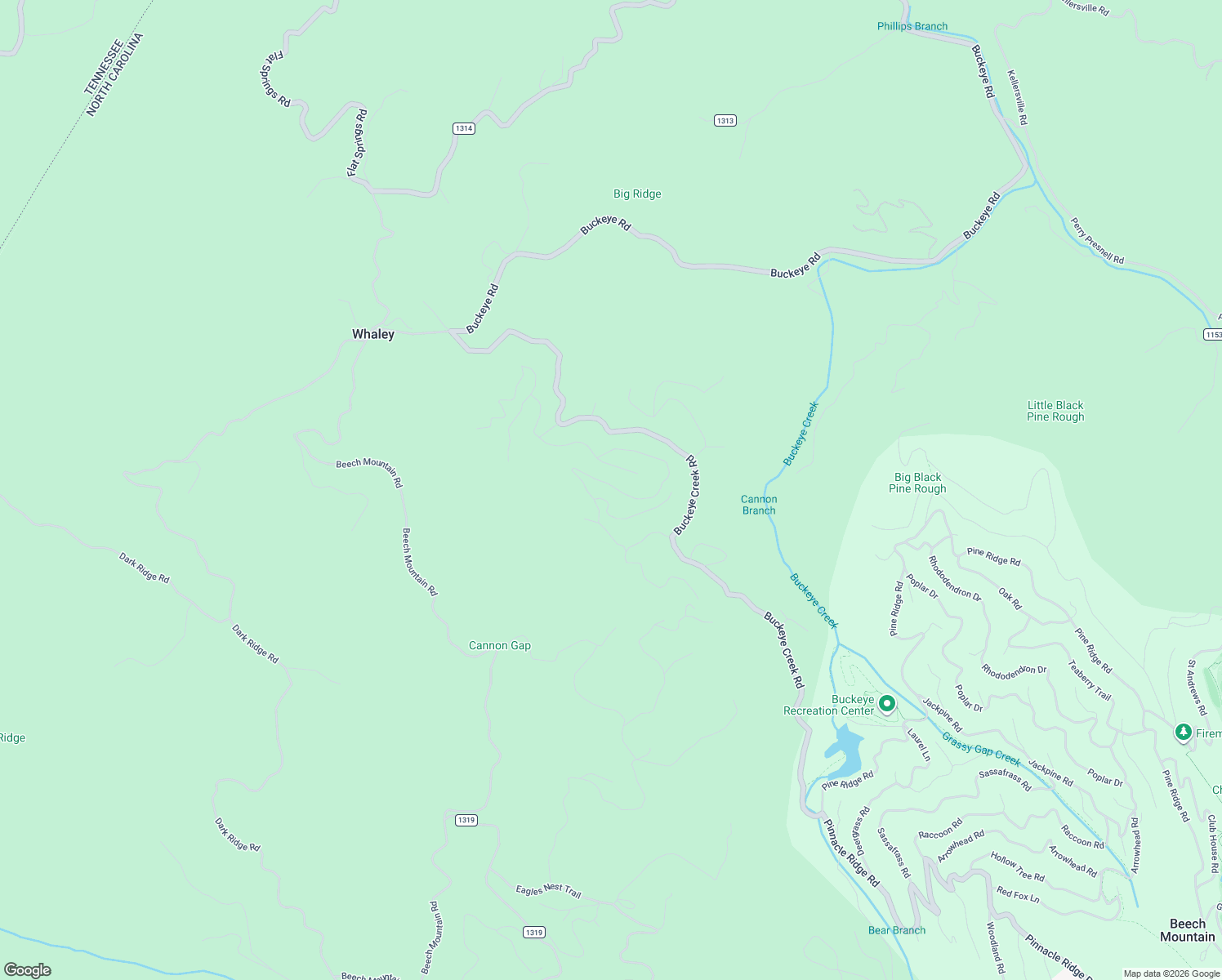 map of restaurants, bars, coffee shops, grocery stores, and more near Bell Flower Way in Beech Mountain