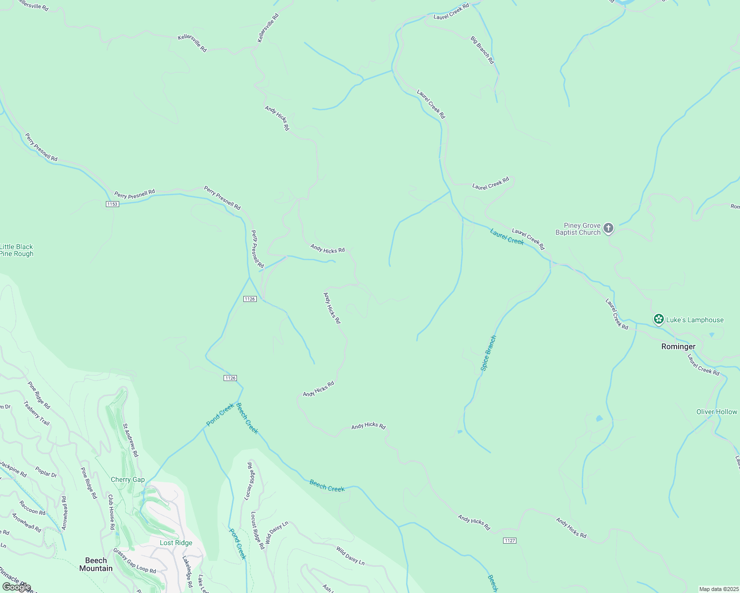 map of restaurants, bars, coffee shops, grocery stores, and more near 134 Toms Knob Lane in Banner Elk