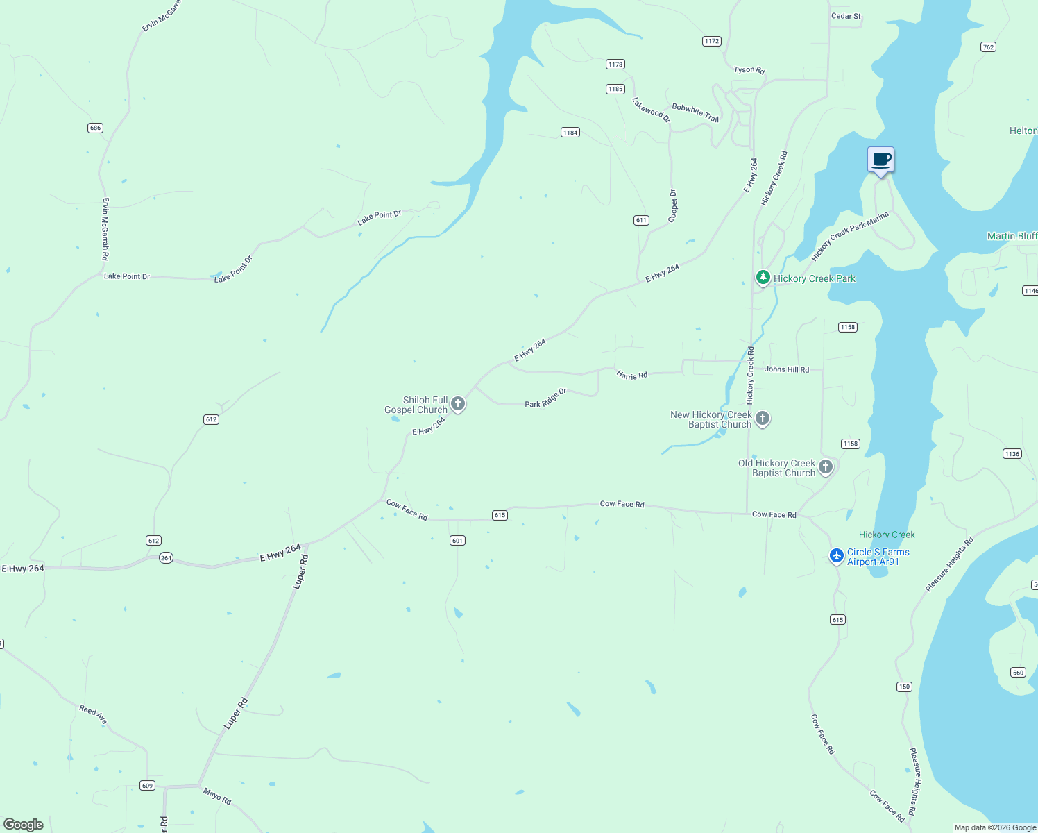 map of restaurants, bars, coffee shops, grocery stores, and more near 14927 Park Ridge Drive in Lowell