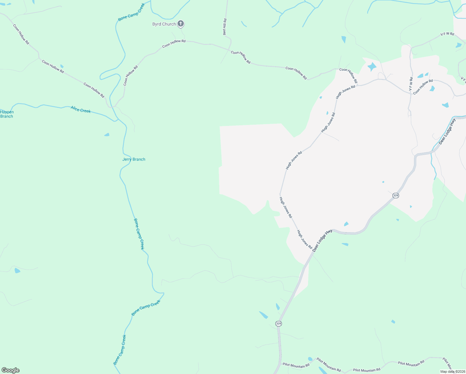 map of restaurants, bars, coffee shops, grocery stores, and more near Unnamed Road in Sunbright
