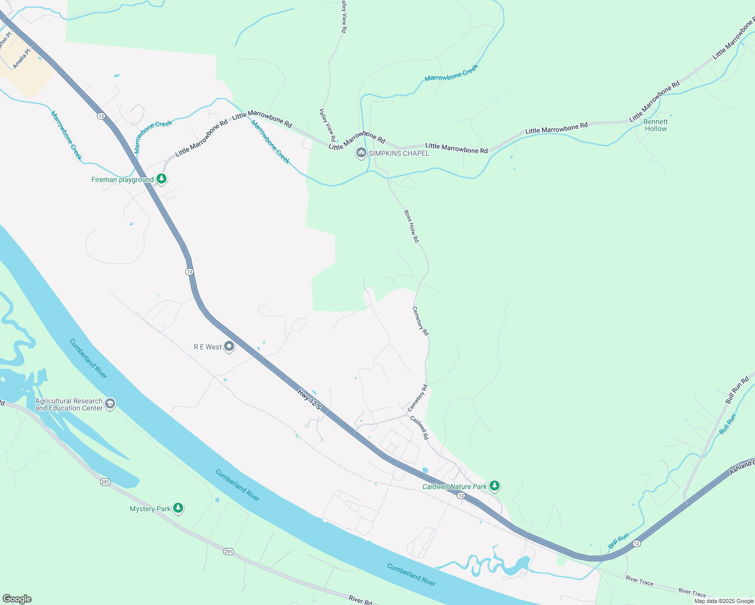 map of restaurants, bars, coffee shops, grocery stores, and more near 500 Eisenhower Dr in Ashland City