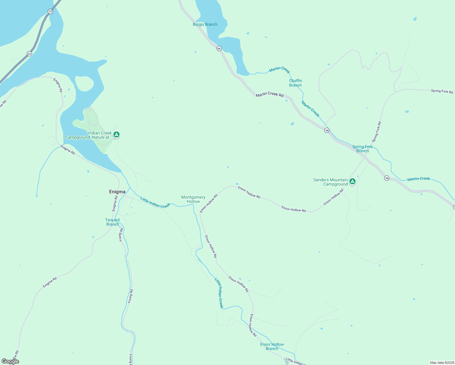 map of restaurants, bars, coffee shops, grocery stores, and more near 4398-4898 Ensor Hollow Road in Buffalo Valley