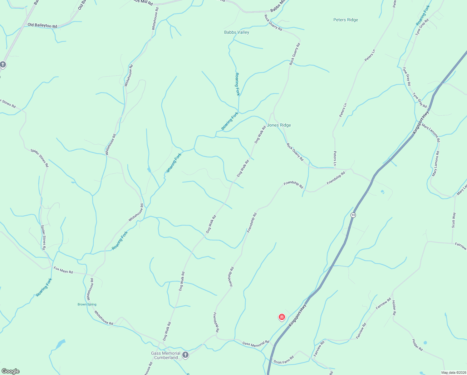 map of restaurants, bars, coffee shops, grocery stores, and more near 1330 Dogwalk Rd in Greeneville