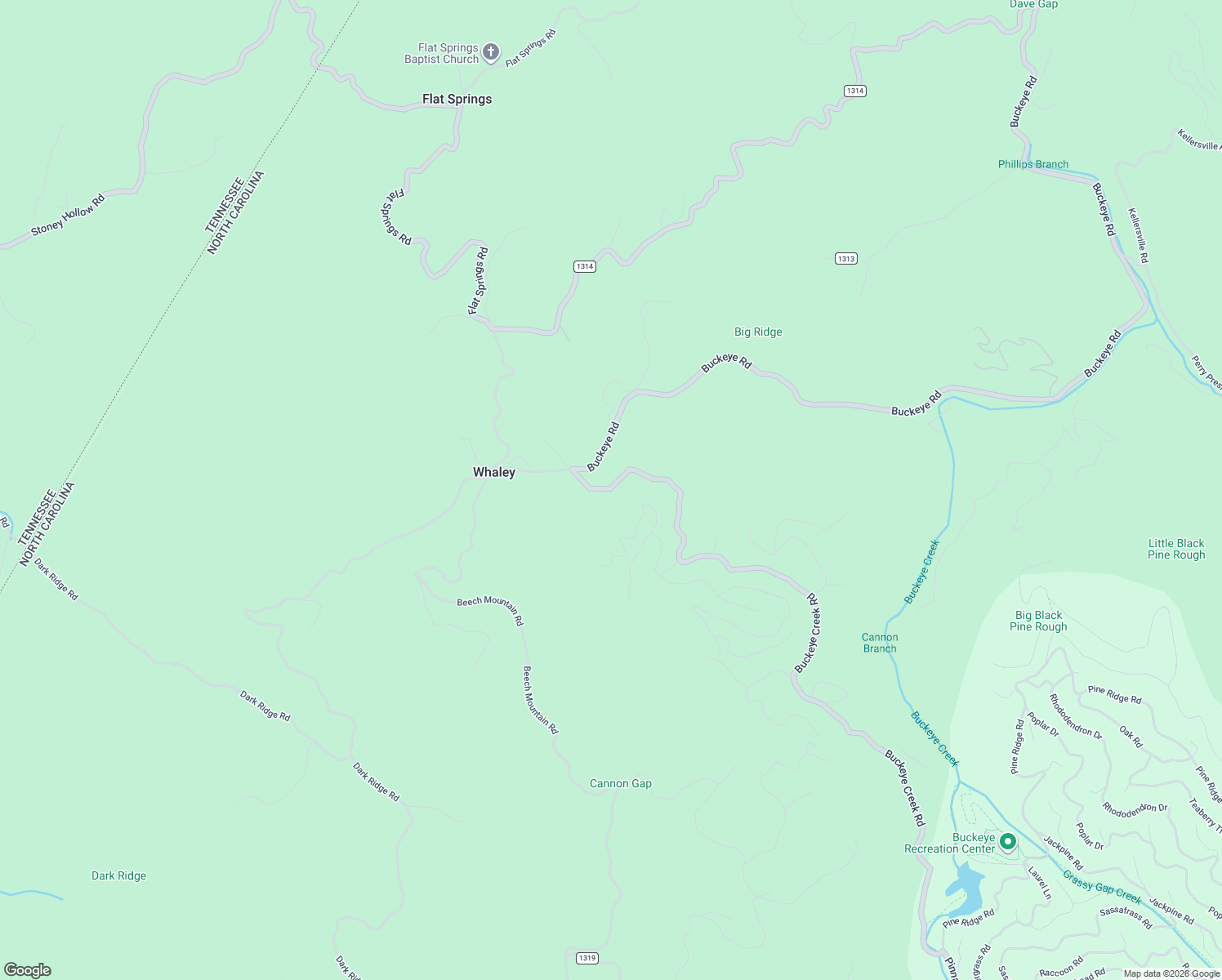 map of restaurants, bars, coffee shops, grocery stores, and more near 33 Buckeye Creek Road in Elk Park