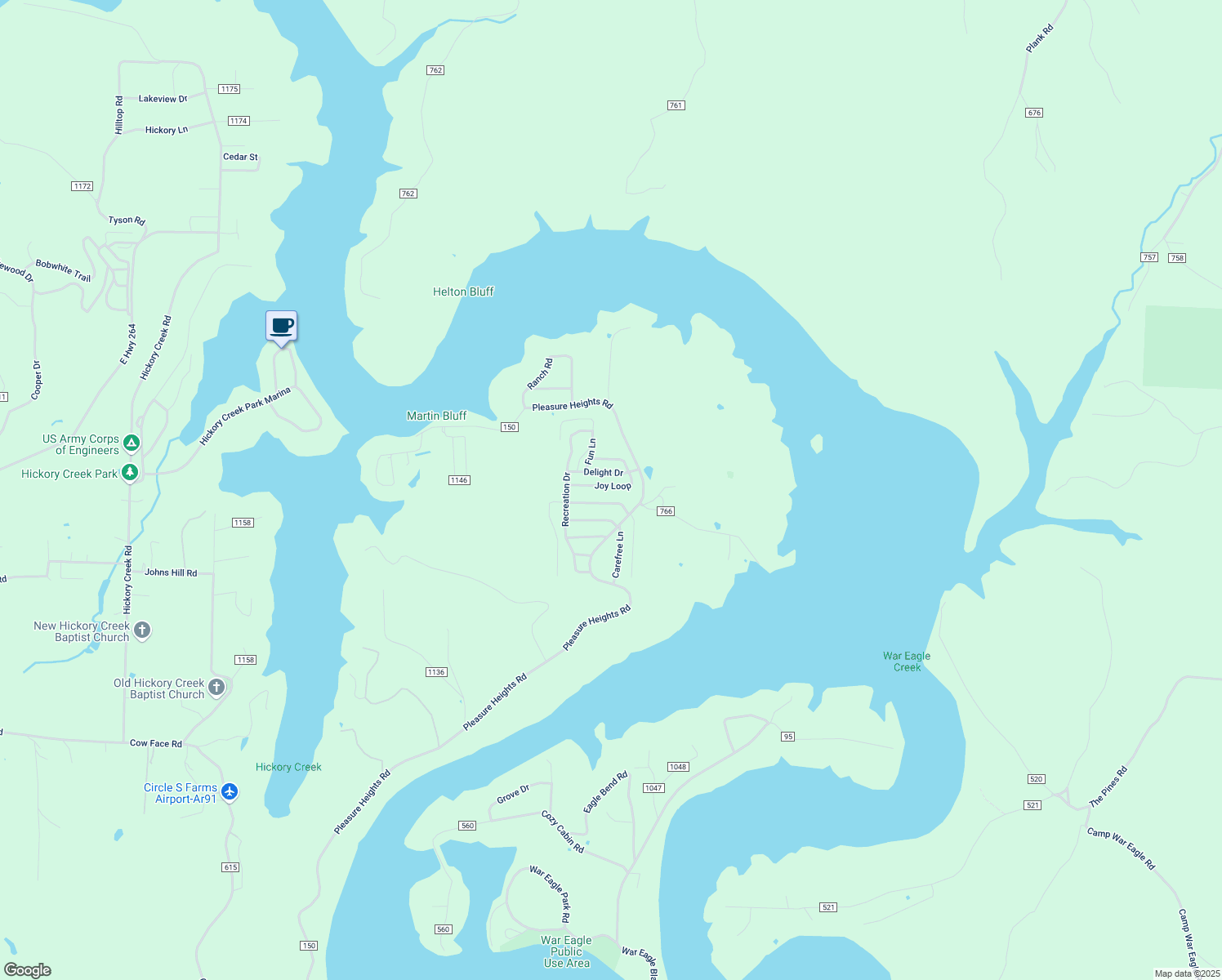 map of restaurants, bars, coffee shops, grocery stores, and more near 16601-16733 County Road 1151 in Lowell