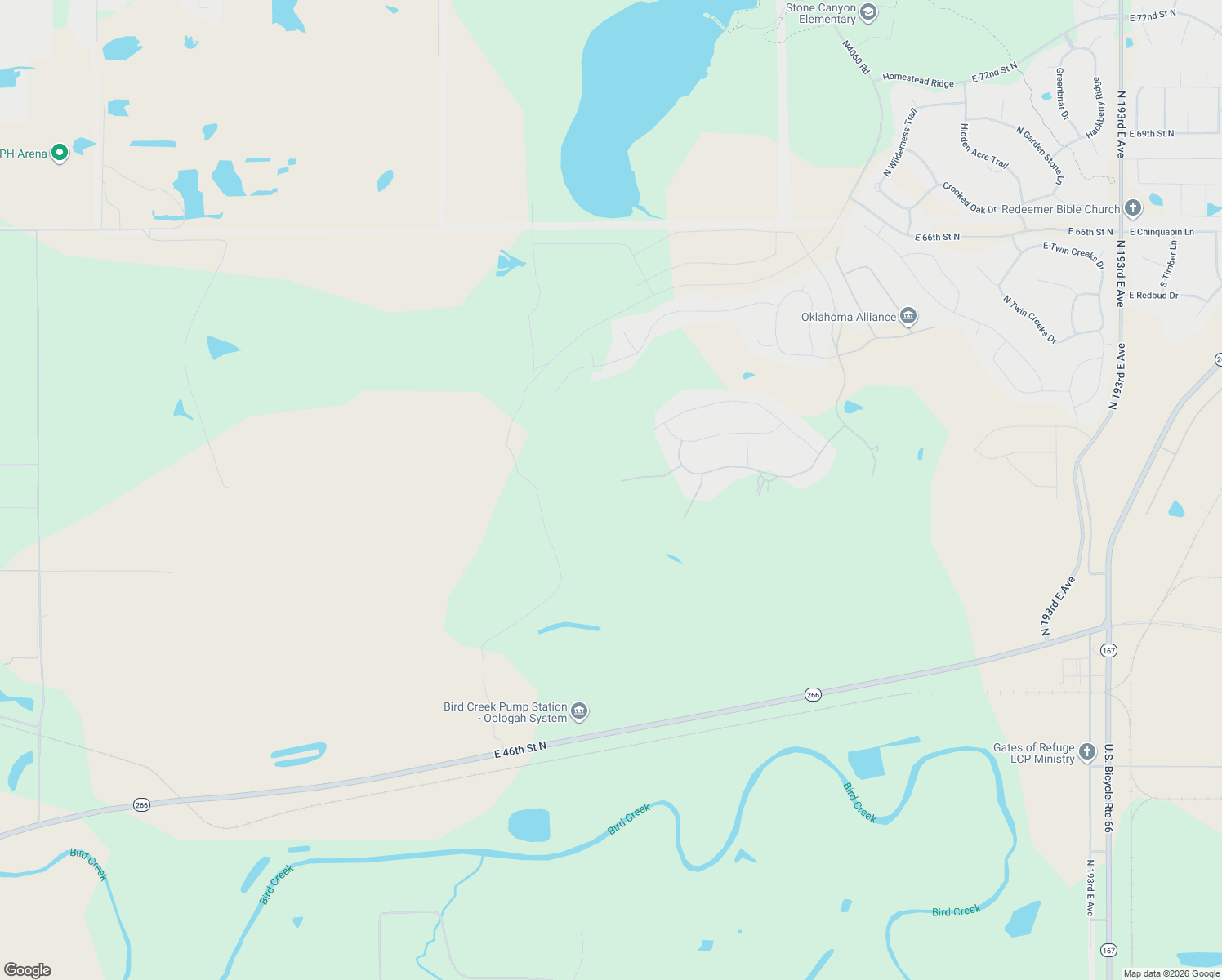 map of restaurants, bars, coffee shops, grocery stores, and more near 17730 Anthem Ridge Road in Owasso