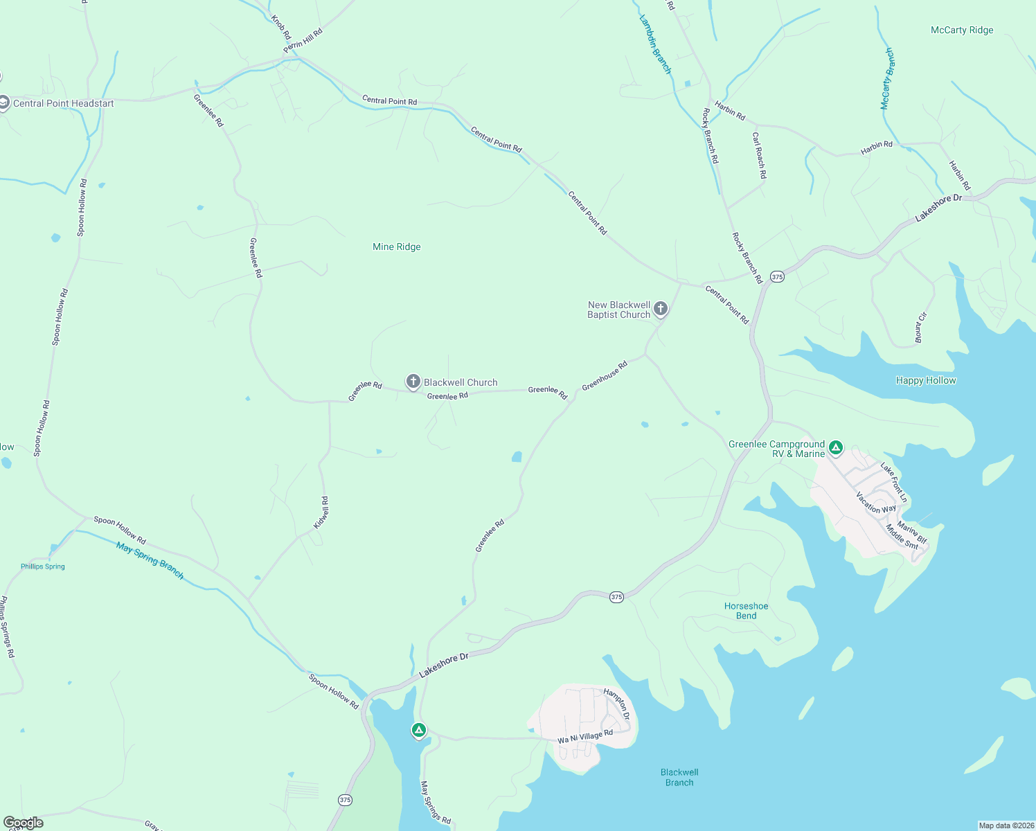 map of restaurants, bars, coffee shops, grocery stores, and more near 2119 Greenlee Road in Rutledge